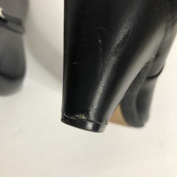 SOLDSam Edelman Black Leather Cone Heel Ankle Boot - Picture 9 of 9
